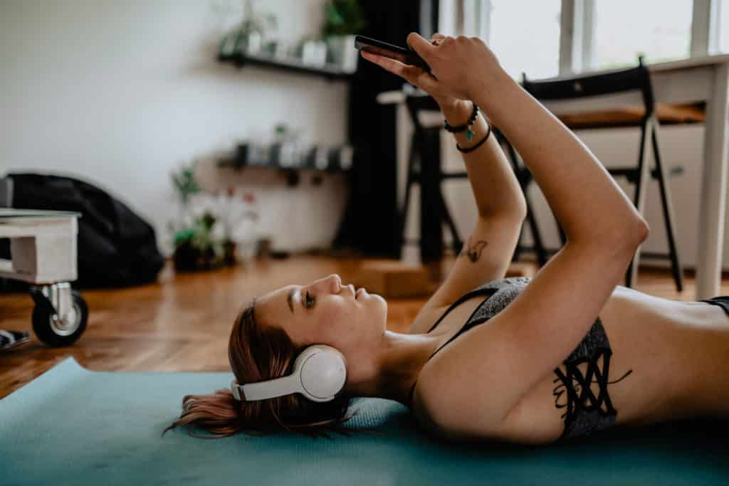 woman practicing meditation habit